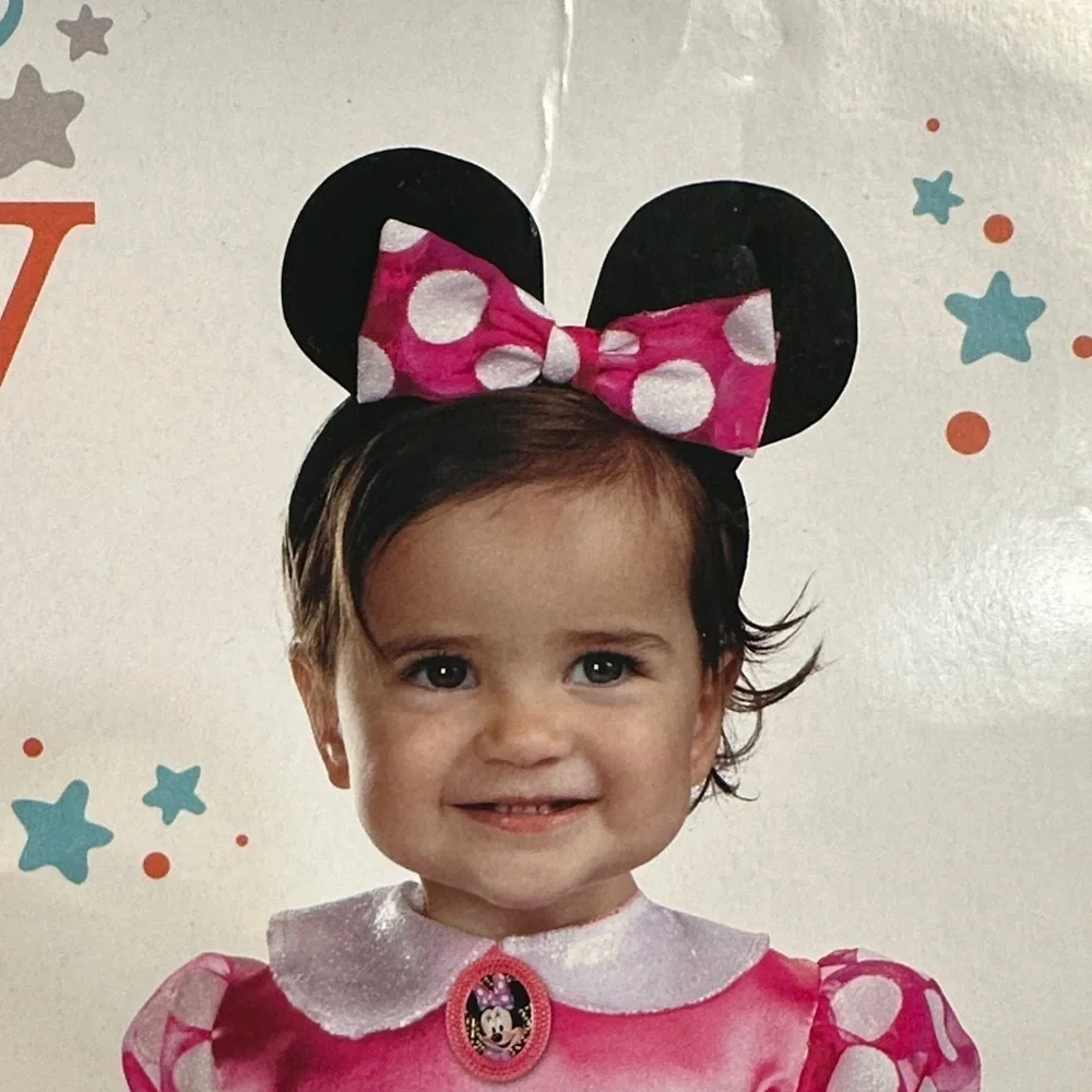 Pink Polka Dot Baby Costume with Headband